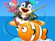 Baby Penguin Fishing Online Puzzle Games on NaptechGames.com
