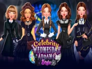 Celebrity Wednesday Addams Style Online dress-up Games on NaptechGames.com