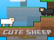 Cute Sheep SkyBlock Online Adventure Games on NaptechGames.com