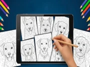 Dog Coloring Book for Adults Online coloring Games on NaptechGames.com