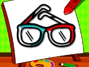 Easy Kids Coloring Glasses Online Girls Games on NaptechGames.com