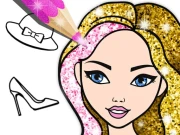 Fashion Coloring Book Glitter Online Girls Games on NaptechGames.com
