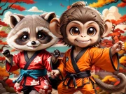 Kung Fu Little Animals Online Clicker Games on NaptechGames.com