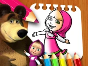 Masha & the Bear Coloring Book Online Puzzle Games on NaptechGames.com