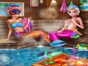 Mermaids Bffs Realife Sauna Online Dress-up Games on NaptechGames.com
