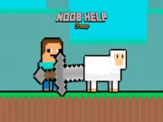 Noob Help Sheep Online platformer Games on NaptechGames.com