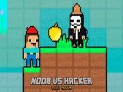 Noob vs Hacker Gold Apple Online two-player Games on NaptechGames.com