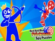 Red And Blue Stickman Spy Puzzles Online archery Games on NaptechGames.com