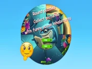 Round Jigsaw Puzzle Collect Pictures of Funny Ocean Inhabitants Online jigsaw-puzzles Games on NaptechGames.com