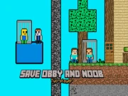 Save Obby and Noob Two players Online Arcade Games on NaptechGames.com