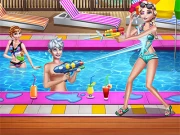 Sisters Pool Party Online Dress-up Games on NaptechGames.com