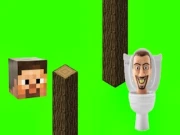 Spinning Skibidi Toilet Flappy Minecraft is the Best Online casual Games to Play Free on NapTechGames.com Spinning Skibidi Toilet Flappy Minecraft