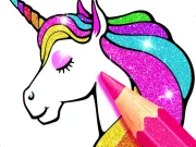 Unicorn Coloring Book Glitter Online Girls Games on NaptechGames.com