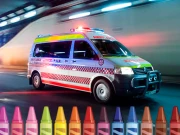 Ambulance Coloring Online Puzzle Games on NaptechGames.com