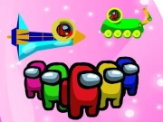 Among Us Space Colorfull - Pin Pull Game Online Puzzle Games on NaptechGames.com
