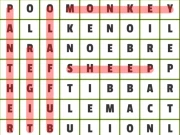 Animals Word Search Online Puzzle Games on NaptechGames.com