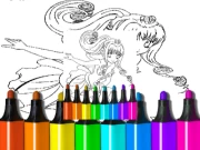 Anime Blue Mermaid Coloring Online junior Games on NaptechGames.com