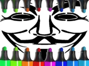 Anonymous Mask Coloring Online puzzles Games on NaptechGames.com