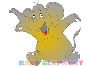 Baby Elephant Coloring Online Puzzle Games on NaptechGames.com