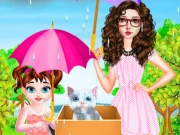 Baby Taylor Helping Kitten Online Care Games on NaptechGames.com