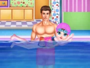 Baby Taylor Learn Swimming Online Care Games on NaptechGames.com