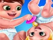 Baby Twins Caring Day Online Hypercasual Games on NaptechGames.com
