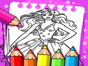 Barbie Coloring Book Online Puzzle Games on NaptechGames.com