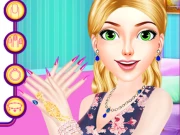 Beautiful Starry Sky Nail 2 Online Girls Games on NaptechGames.com