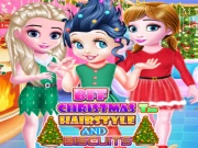 BFF Christmas Tree Hairstyle And Biscuits Online Cooking Games on NaptechGames.com