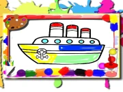 Boats Coloring Book Online Art Games on NaptechGames.com