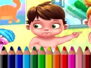 BTS Baby Coloring Book Online Art Games on NaptechGames.com