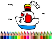 BTS Boat Coloring Online Arcade Games on NaptechGames.com