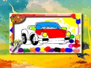 Cartoon Cars Coloring Book Online Art Games on NaptechGames.com