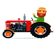 Cartoon Farm Traktors Online Puzzle Games on NaptechGames.com