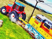 Chained Tractor Towing Train Simulator Online Simulation Games on NaptechGames.com