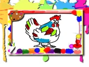 Chicken Coloring Book Online Art Games on NaptechGames.com