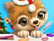Christmas Animal Makeover Salon - Cute Pets Online Hypercasual Games on NaptechGames.com