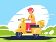 City Scooter Rides Jigsaw Online Puzzle Games on NaptechGames.com