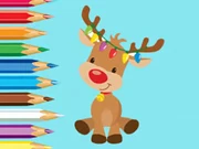 Coloring Book: Cute Christmas Reindeer Online puzzle Games on NaptechGames.com