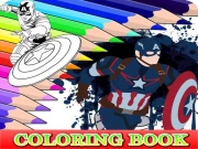 Coloring Book for Captain America Online Puzzle Games on NaptechGames.com