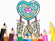 Coloring Book: Heart Dreamcatcher Online puzzle Games on NaptechGames.com
