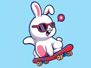 Coloring Book: Rabbit Skateboard Online jigsaw Games on NaptechGames.com