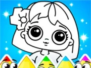 Coloring Dolls Game Online Girls Games on NaptechGames.com