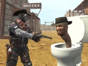 Cowboy vs Skibidi Toilets Online Shooting Games on NaptechGames.com