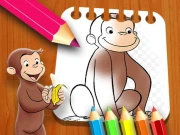 Curious George Coloring Book Online Puzzle Games on NaptechGames.com