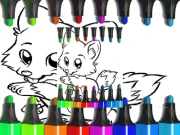 Cute Anime Animals Coloring Pages Online junior Games on NaptechGames.com