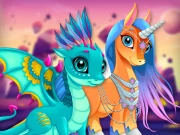 Cute Unicorns And Dragons Puzzle Online Puzzle Games on NaptechGames.com