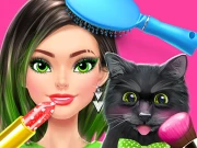 Dog Cat Surprise Pet Spa Online Girls Games on NaptechGames.com