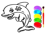 Dolphin Coloring Book Online Art Games on NaptechGames.com