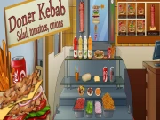 Döner Kebab : salade, tomates, oignons Online Cooking Games on NaptechGames.com